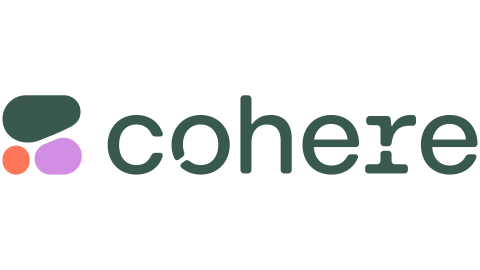 Cohere Inc's logo features three different coloured shapes next to their name.